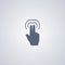 Gesture double click with two fingers, vector best flat icon