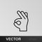 Gesture, good, perfect outline icons. Can be used for web, logo, mobile app, UI, UX
