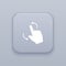 Gesture screen twist gray vector button with white icon