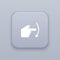Gesture slide down gray vector button with white icon
