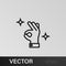 Gesture, stars, good, perfect outline icons. Can be used for web, logo, mobile app, UI, UX