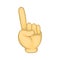 Gesture thumb up icon, cartoon style