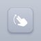 Gesture turn gray vector button with white icon