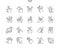 Gesture Well-crafted Pixel Perfect Vector Thin Line Icons 30 2x Grid for Web Graphics and Apps.