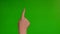 Gestures pack. Girl Teenage hand touching, clicking, tapping, sliding, dragging and swiping on chroma key green screen