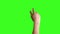 Gestures pack Green screen. Male hand touching, clicking, tapping, sliding, dragging and swiping on chroma key