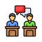 Get this amazing icon of debate in flat style