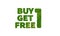 Get Coupon Discount  buy1 get1 free promotion sale grass 3d illustration text poster, banner, ads