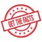 GET THE FACTS text written on red vintage round stamp