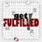 Get Fulfilled Words Puzzle Piece Holes Complete Full Satisfaction