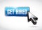 Get hired button illustration design