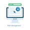 Get hold on this amazing flat concept icon of website management