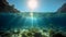 Get Lost in the Crystal Clear Waters of the Blue Sunlit Ocean, Generative AI