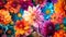 Get lost in a world of bright bold flowers as they burst into a kaleidoscope of colors creating a stunning visual