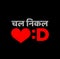 Get lost written with heart symbol. Chal nikal love D sticker