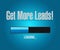 Get More Leads loading bar sign illustration