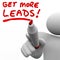 Get More Sales Leads Salesman Writing Words Increase Selling