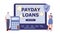 Get online payday loans. Financial support vector concept, internet banking and smart credit approved. Quickly getting