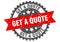 get a quote round grunge stamp. get a quote