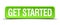 get started green square isolated button
