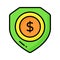 Get this visually appealing vector of financial security, ready to use icon of secure investment