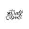 Get well soon cute handwritten lettering card