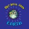 Get well soon earth. Poster concept for Covid-19