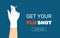 Get your flu shot. Vaccination. Syringe icon. Vector
