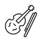 Get your hold on this amazing icon of violin, music instrument vector