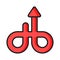 Get your hold on this catchy icon of looping arrow