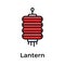 Get your hold on this creatively designed icon of chinese lantern