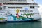 The Getaway Cruise Ship At Harvest Caye Island