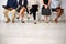 Getting an interview is a foot in the door. Shot of a group of businesspeople seated in line while waiting to be