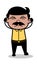 Getting Irritated - Indian Cartoon Man Father Vector Illustration