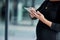 Getting much more done in mobile form. Closeup shot of a pregnant businesswoman using a digital tablet in an office.