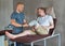 Getting some much needed physiotherapy. Studio shot of a young amputee training in a gym.