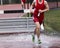 Getting wet while running steeplechase event