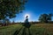 Gettysburg Battlefield Monument at sunset in Autumn