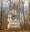 Gettysburg, Pennsylvania, USA February 8, 2022 he monument to the 13th New Jersey Volunteer Infantry Regiment on Carman Avenue