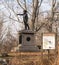 Gettysburg, Pennsylvania, USA February 8, 2022 The monument to Brevet Major General George Greene located on Culp`s Hill
