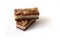 Gevulde speculaas (brown spiced biscuit) on white