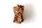 Gevulde speculaas (brown spiced biscuit) on white