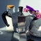 Geyser coffee maker. Making coffee set on the white table top view. Silver geyser coffee maker. Device for kitchen.