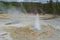 Geyser erupting in Yellowstone