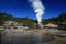 Geyser erupting in Yellowstone