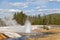 Geyser eruption yellowstone national park