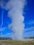 a geyser in the yellowstone park