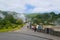 Geysers in Furnas town, Sao Miguel island, Azores, Portugal