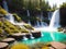 Geysers and hot springs Incorporate a foreground element made with generative ai