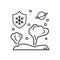 Geysers on the planet Jupiter icon. Simple line, outline vector elements of interplanetary colonization icons for ui and ux,